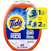 Ultra OXI Power PODS with Odor Eliminators Laundry Detergent Pacs 45 Count For Visible and Invisible Dirt