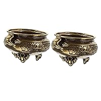 BESTOYARD 2pcs Incense Burner Home Decor Vintage Decor Incense Holder Censer Burner Pottery Office Desk Decorations Desktop Adornment Office Censer Ornament Creative Censer Holder