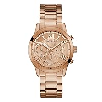 GUESS Classic Gold-Tone Stainless Steel Bracelet Watch with Day