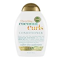 Quenching + Coconut Curls Curl-Defining Conditioner, Nourishing Curly Hair Conditioner with Coconut /Citrus Oil & Honey, Paraben-Free with Sulfate-Free Surfactants, 13oz
