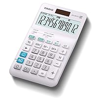 Casio JW-200TC-N W Tax Rate Calculator, 12 Digits, Tax Calculator, White, Just Type