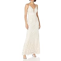 Adrianna Papell Women's Embroidered Tulle Dress