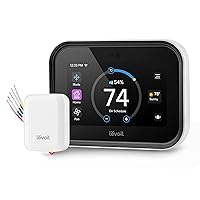 Smart Thermostat for Home, WiFi Programmable Digital Thermostat, Works with Alexa and Smart Sensor, Energy Saving, Large Touch Screen, C-Wire Adapter Included, DIY Install, Aura 400S, White