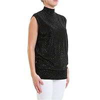 Armani Womens Knit Tunic Blouse, Black, 46 (US 10)