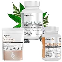Magnesium Supplement, Clean Sourced Collagen Powder & Turmeric Curcumin | Bundle