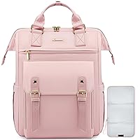 LOVEVOOK Diaper Bag, Large Baby Bag Backpack, Travel Diaper Bags for Mom Dad, Diaper Tote Bag with Changing Pad, Stroller Strap & Insulated Pocket, Pink