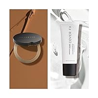 COVER FX Total Cover Cream Full Coverage Cream Foundation, D3 + Gripping Makeup Primer