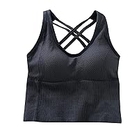 Women’s Longline Sports Bra Sports Bras for Women Padded Workout Tops Support Crop Tops for Women Style Sports Bra