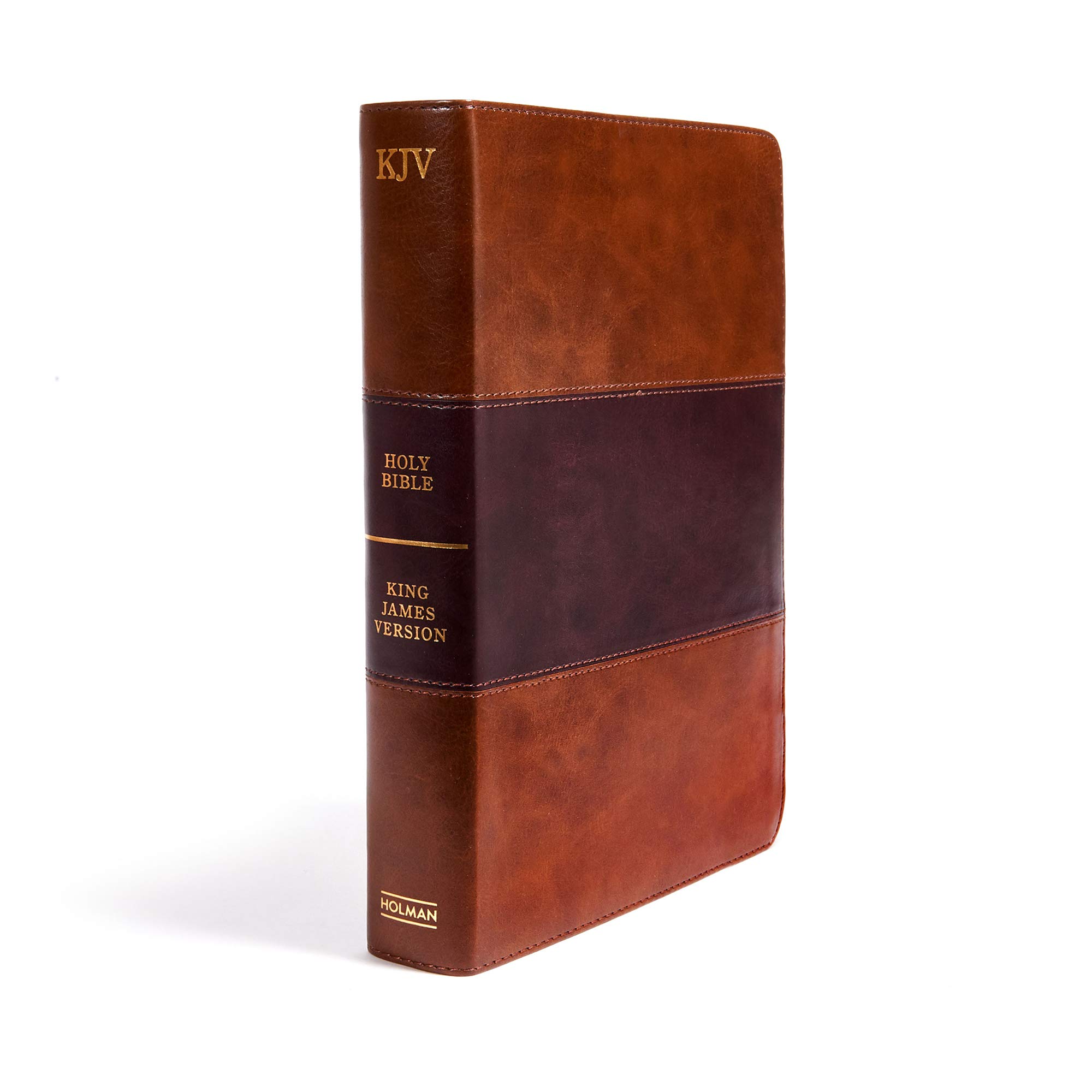 KJV Super Giant Print Reference Bible, Saddle Brown LeatherTouch, Indexed, Red Letter, Pure Cambridge Text, Presentation Page, Cross-References, Full-Color Maps, Easy-to-Read Bible MCM Type