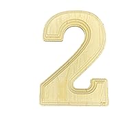 Pine Wood Beveled Wooden Numbers for Arts & Crafts, Decorations and DIY (Number 2)
