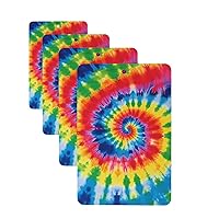 Car Air Fresheners 4 Pcs Hanging Air Freshener for Car Hanging Scented Cards for Car tie dye rainbow Aromatherapy Tablets Hanging Fragrance Scented Cards for Car Rearview Mirror