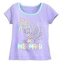 Disney Ariel and Flounder Ringer Tee for Girls Purple