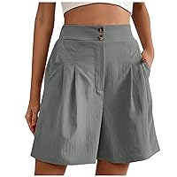 Shorts for Womens Athletic High Waisted Biker Shorts Beach Vacation Shorts Casual Comfy Shorts with Pockets 2024