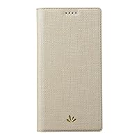 ViLi AQUOS R6 SH-M22 SH-51B Notebook Type Magnetic Thin Slim Lightweight Simple Stand Function Card Storage Case Gold CAQR6-BFVL-GD