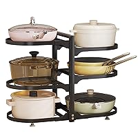 Pot stand Cabinet manager rack, cabinet pot, heavy-duty pot rack for kitchen storage, snap on pot manager with storage tank and steamer panel