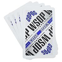 Copag WSOP 2023 Tournament Used Modern Design 100% Plastic Playing Cards - Narrow Size (Bridge) Regular Index (Blue)