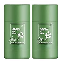 2PCS Green Tea Clay Stick Mask,Blackhead Peel Off Mask,Purifying Clay Facial Mask,Face Moisturizes Oil Control, Clean Pore,Improves Skin for Women Men All Skin Types 40ML (A)