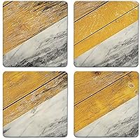 CoasterStone Absorbent Coasters (Set of 4), Mixed Materials, 4-1/4