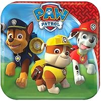 Paw Patrol Adventures Round Plates, 7'' (8 Count) - Vibrant All-Character Design Paper Plates, Perfect for Themed Birthday Parties & Celebrations