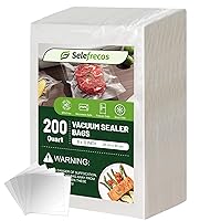 Vacuum Sealer Bags, 200 Quart BPA Free 8x12 Inch Vacuum Seal Bags for Food Saver, Seal a Meal, Weston. Heavy Duty Commercial Grade Vacuum Food Storage Bags for Sous Vide Freezer Vac Storage Meal Prep