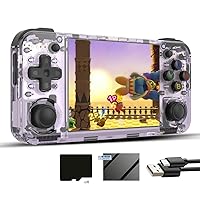 RG35XX H Linux Retro Handheld Game Console 35xx H with a 64G Card Pre-Loaded 5570 Games,RG35XXH 3.5'' IPS Screen Supports 5G WiFi Bluetooth HDMI and TV Output