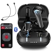 Hearing Aids for Seniors Rechargeable with Noise Cancelling, 16 Channels Bluetooth Digital Hearing Amplifier for Adults, Volume Control, Support Music & Phone Call, 3 Modes with Portable Charging Box, Up to Moderate Hearing Loss