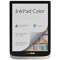 Pocketbook InkPad Color E-Book Reader | Large 7.8'' Color Screen E-Ink Kaleido™ Plus | 4096 Colors | Glare-Free & Eye-Friendly E-Reader | Text-to-Speech | Audio Output | Bluetooth | Audiobooks