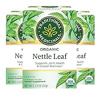 Traditional Medicinals Organic Nettle Leaf Herbal Tea, Supports Joint Health & Overall Wellness, (Pack of 3) - 48 Tea Bags Total