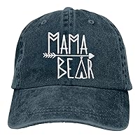 Mama Bear Denim Hat Adjustable Female Stretch Baseball Hats