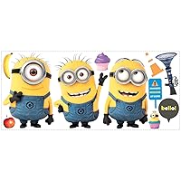 Minions Despicable Me 2 Giant Peel and Stick Giant Wall Decals by RoomMates, RMK2081GM, Yellow