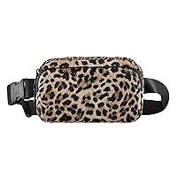 Leopard Print Fanny Pack for Men Women Belt Bag Fashion Waist Pouch with Adjustable Strap Lightweight for Outdoor Sports Running Traveling Hiking Camping Cycling