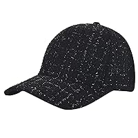 Hats for Women Fashionable Baseball Caps for Men Low Profile Mom Dad Hat Tweed Fabric for Winter Trucker Hat