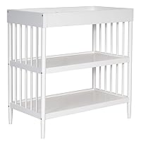 Clover Changing Table with Rounded Spindles in White