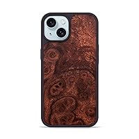 Carved Hand Crafted Natural Walnut Burl Phone Case - MagSafe Compatible (iPhone 15)