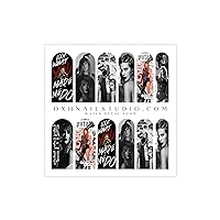 Reputation Era Tour Concert Nail Decals Water Transfer Nail Wraps Fun Concert Apparel for Nails Manicure Accessories (40MM Medium)