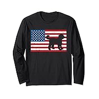 Goldendoodle For Men Boys Doodle American Flag 4th of July Long Sleeve T-Shirt