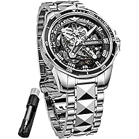 Skeleton Mens Watch Automatic Mechanical Self Winding Luxury Sapphire Crystal Tungsten Steel Waterproof Luminous Dress Wrist Watch