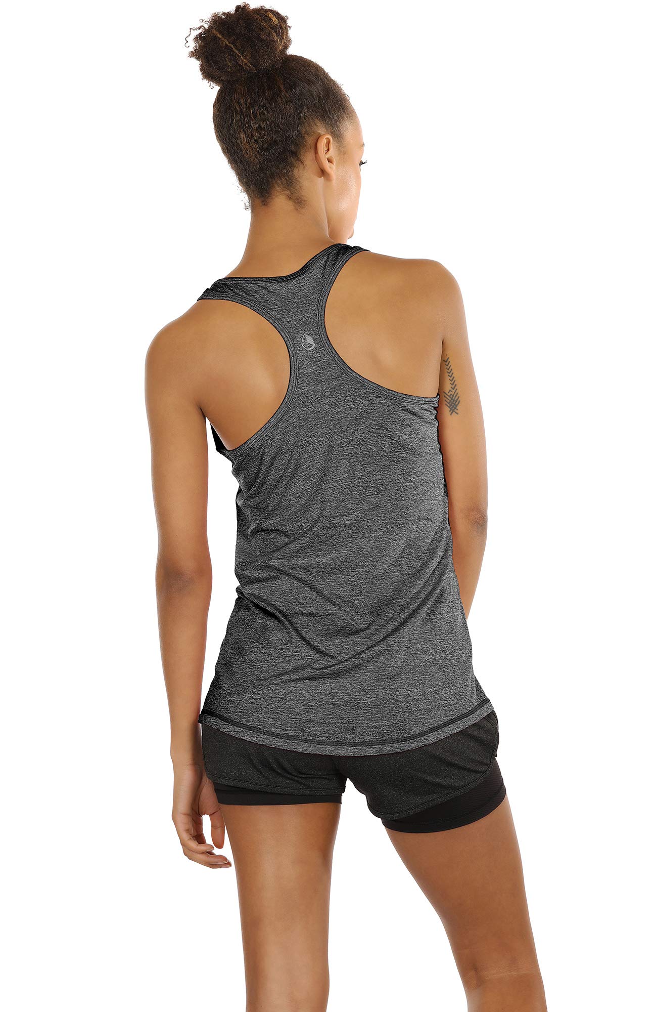 icyzone Women's Racerback Workout Athletic Running Tank Tops (Pack of 3)