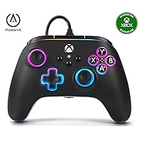 PowerA Advantage Wired Controller for Xbox Series X|S with Lumectra - Black, gamepad, wired video game controller, gaming controller, works with Xbox One and Windows 10/11, Officially Licensed for Xbox PowerA Advantage Wired Controller for Xbox Series X|S with Lumectra - Black, gamepad, wired video game controller, gaming controller, works with Xbox One and Windows 10/11, Officially Licensed for Xbox