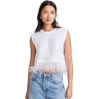 Cinq à Sept Women's Cropped Feather Tee