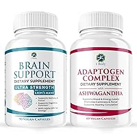 1 Body Energize and Thrive Kit - Brain Support and Adaptogen Complex for Focus, Mental Clarity, Stress Relief, and Energy