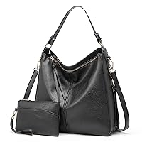 Handbag Set Purses for Women, Cow Print Purse Shoulder Hobo Bags Leather Tote Bag Satchel with Wrist Bag Clutch Set