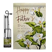 Happy Fathers Day Grave Decorations For Cemetery Decor Padre Bandera Lawn Remembrance Outdoor Wall Tapestry Yard Sign Grandparent Memorial Flags Decorative Garden Stakes Home Banner Dad Memorial Gifts Made In USA