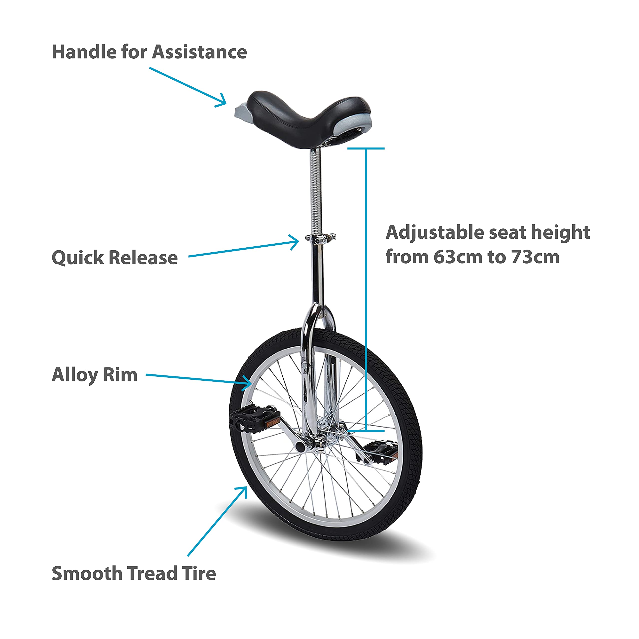 Fun 20 Inch Wheel Unicycle with Alloy Rim