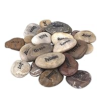 Stonebriar Inspirational Polished River Stones, Unique and Thoughtful Gift Ideas for Friends and Family, Decorative 25 Piece Set