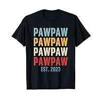 Mens Pawpaw 2023 First Time Grandpa To Be T-Shirt