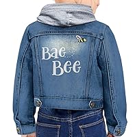 Bae Bee Toddler Hooded Denim Jacket - Girl Baby Gift - Newborn Blessing Gift