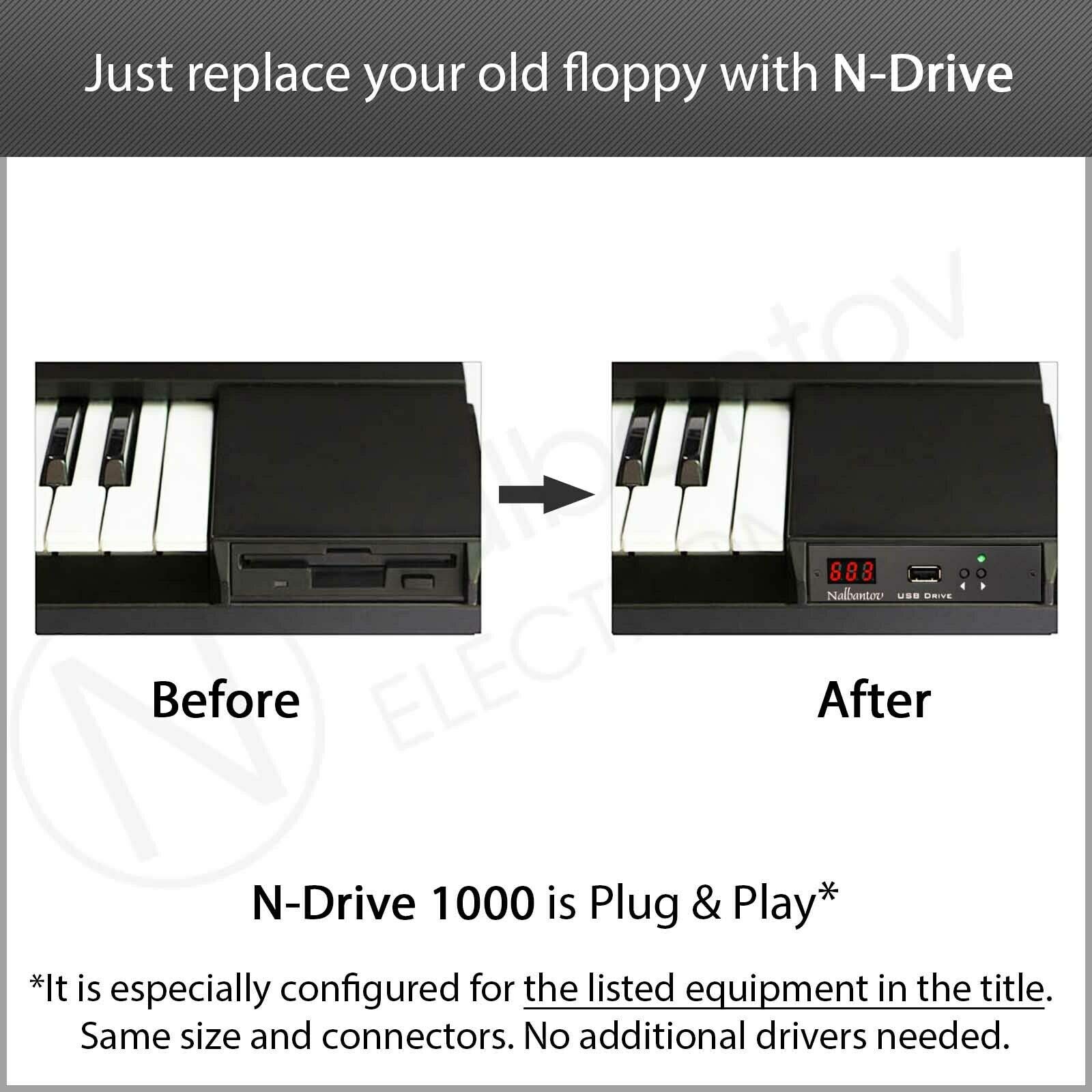 Floppy Disk USB Emulator Nalbantov N-Drive 1000 for PianoDisc PDS128 and PDS128 Plus