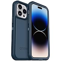 OtterBox iPhone 14 Pro (ONLY) Defender Series XT Case - OPEN OCEAN (Blue), Screenless, Rugged , Snaps to MagSafe, Lanyard Attachment