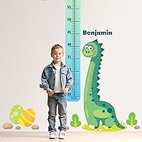Custom Height Chart Girls Sticker with Forest Animals and Plants - Animals Height Wall Ruler Kit with Girls Name for Nursery - Measure Growth Sticker